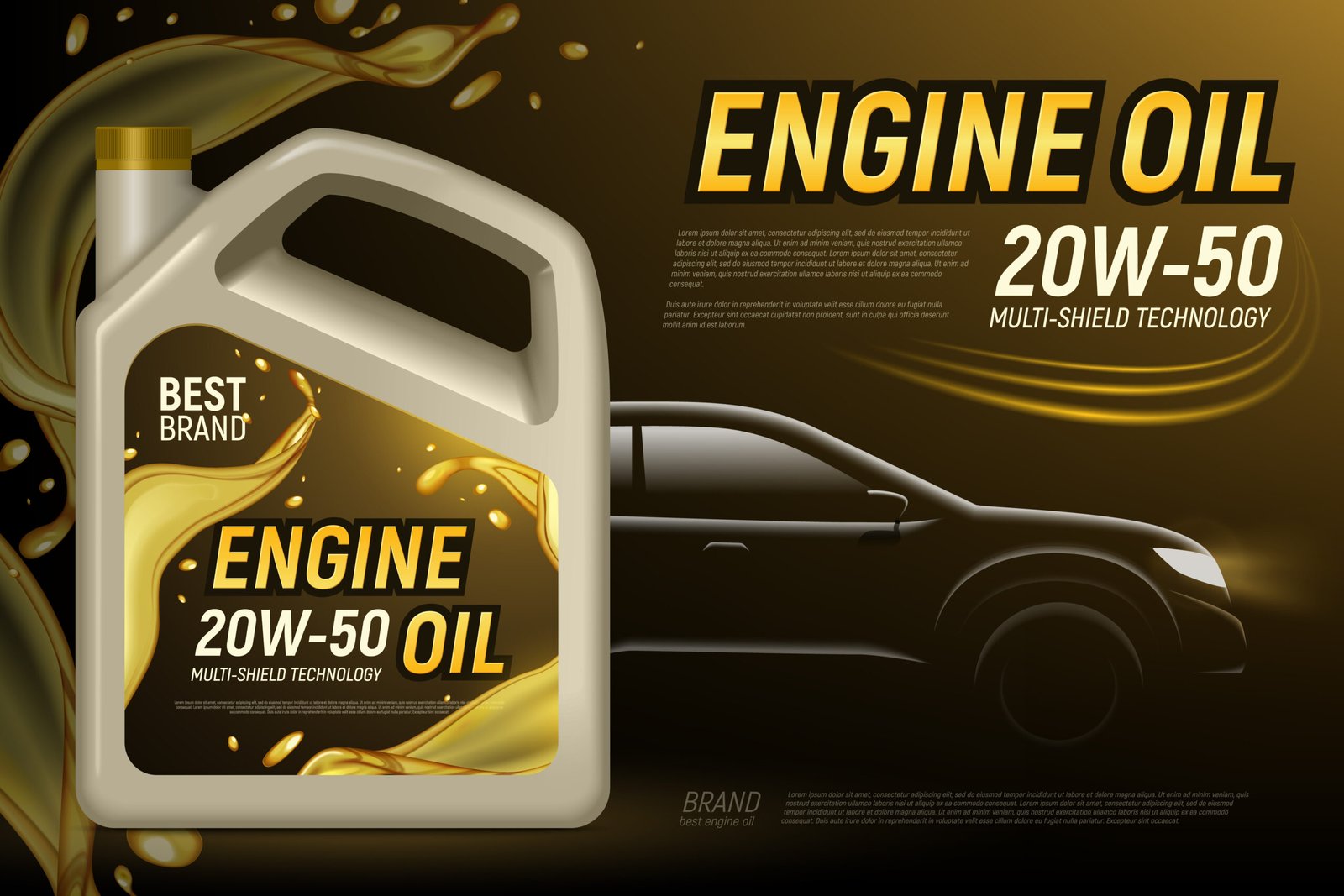 car engine oil advertisement
